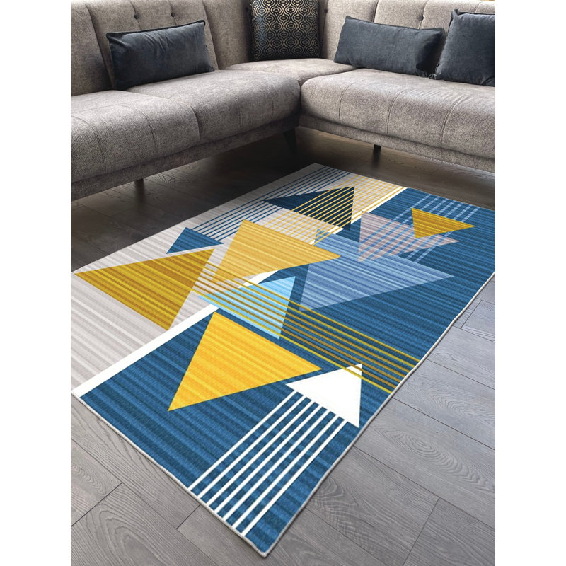 Tapis en coton Deonte, Rectangle 3 pi 11 po x 6 pi 7 po