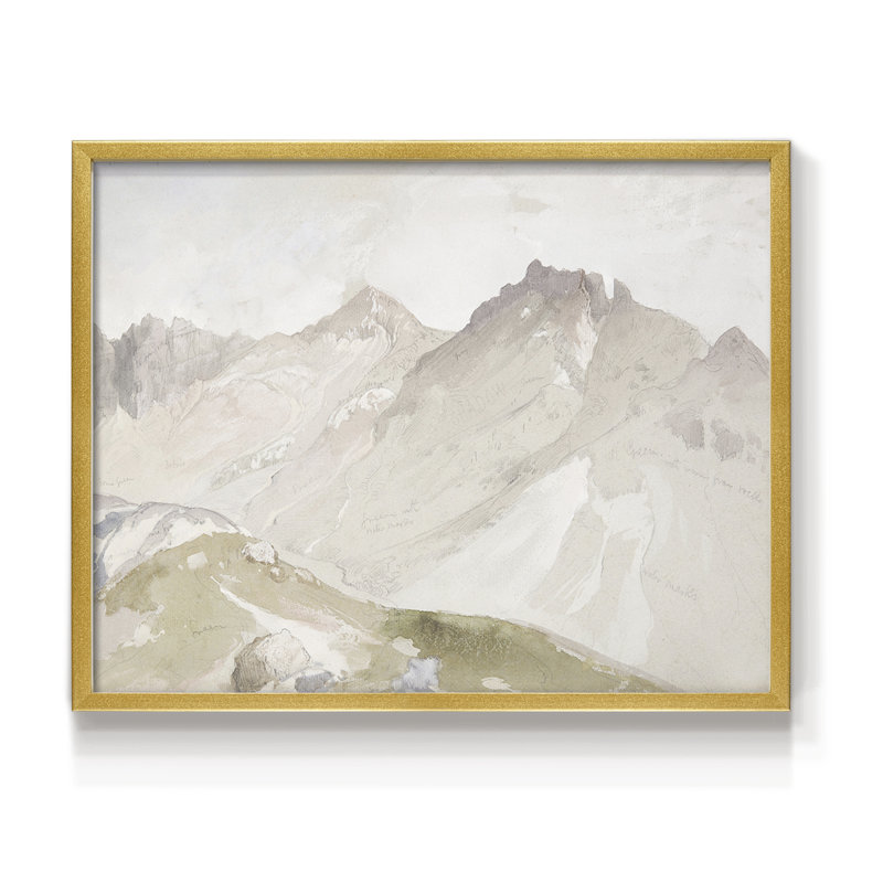 Paysages rétro-CCLI - reproduction encadrée, H 16 po x l 20 po, Doré