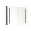 30 po Armoire à pharmacie rectangulaire en aluminium à fixation en surface H H avec éclairage en miroir, option de fonction de désembuage, option de sélection de luminosité à 3 niveaux, choix de température de couleur 3000K 6000K