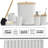 Complete 22 Piece Bathroom Accessory Set with Bath Rugs, Shower Curtain Set, Liner, and Hooks-95756587