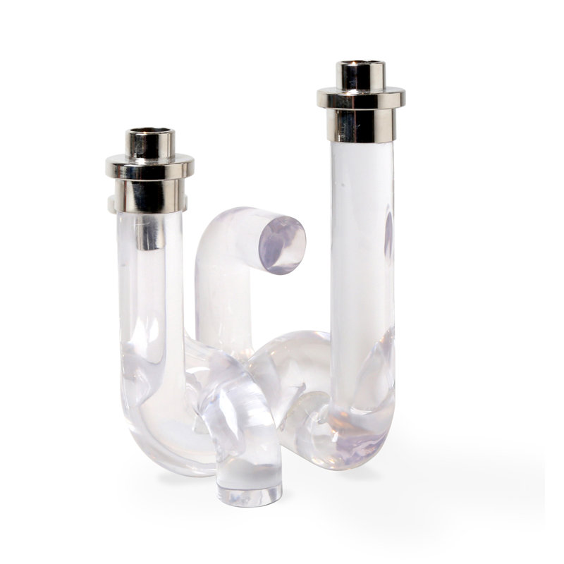 Pompidou Acrylic Candle Holder, White