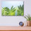 Art mural en verre épique «Palm and Sky» par Life BeautifuLEE, 16 po x 12 po