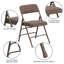 Curved Triple Braced & Double Hinged Upholstered Metal Folding Chair-812580632
