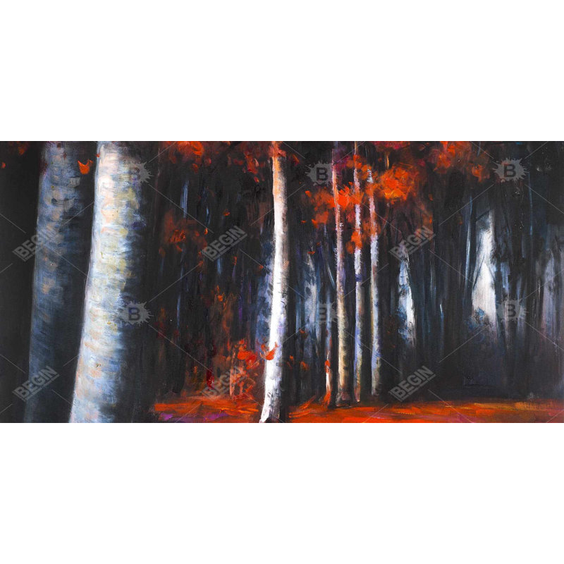 Forêt mystérieuse - Toile de paysages pour la chambre à coucher, H 48 po x l 24 po