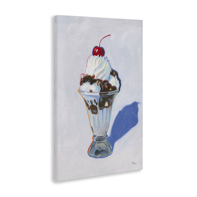 «Ice Cream Sundae», art mural sur toile par Wellington Studio, H 24 po x l 36 po