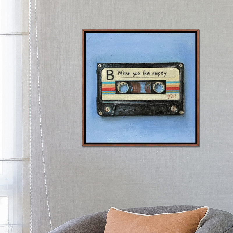 «When You Feel Empty», reproduction d'art sur toile encadrée, 26 po x 26 po, Toile avec cadre, Brun