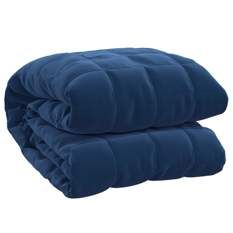 Polyester lesté vidaXL, perles de verre, Bleu, L 78,7 po x L 78,7 po