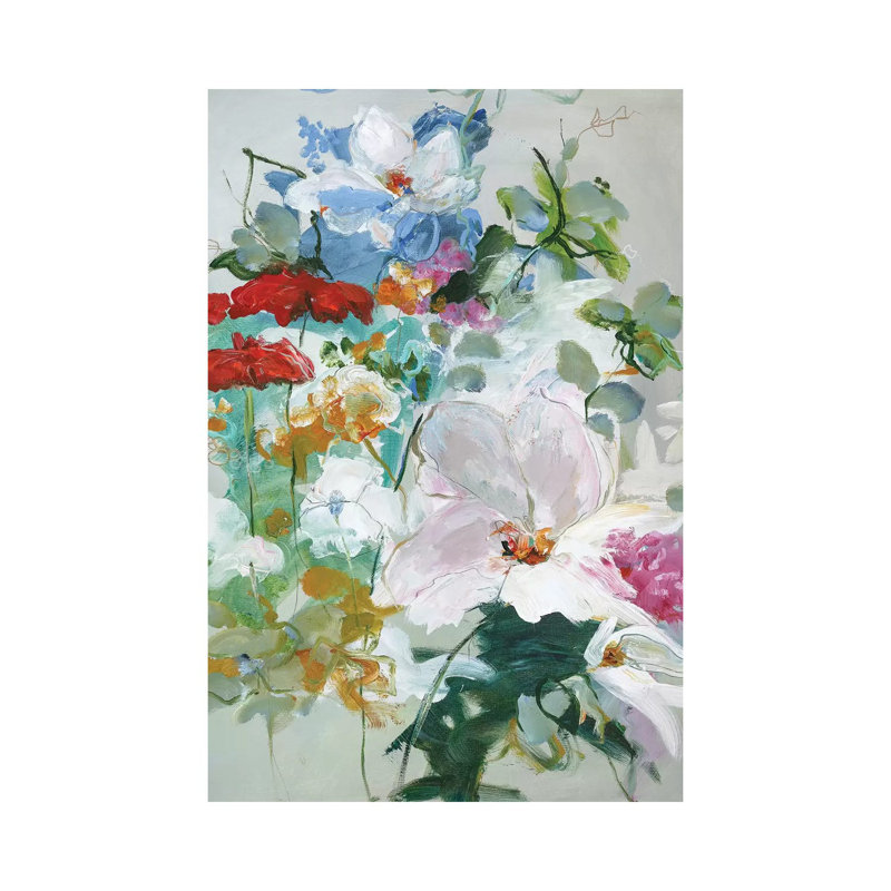 Flower Varity I - Painting on Canvas, Wrapped Canvas, 66.04cm H x 45.72cm W x 1.91cm D
