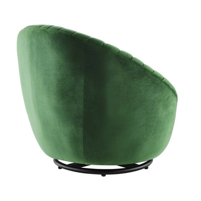 Upholstered Swivel Barrel Chair