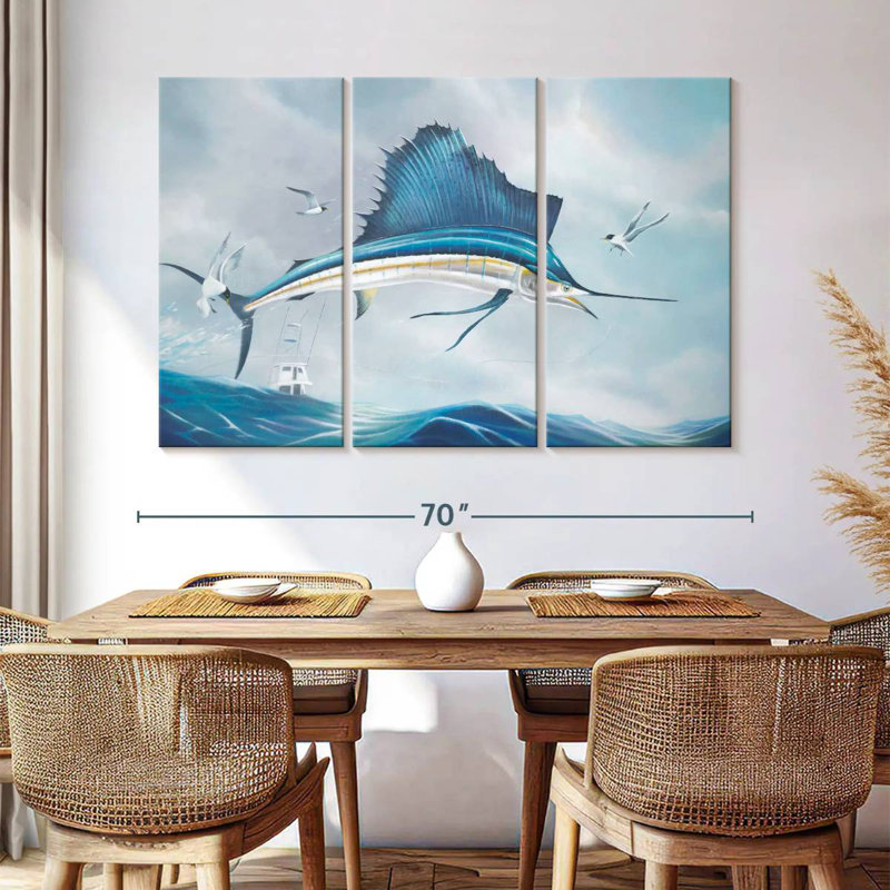 Blue Marlin, 14" H x 23" W