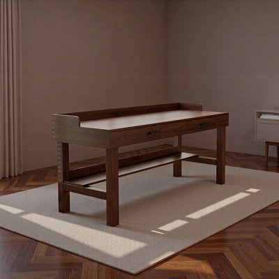 Bureau d'artisanat en bois de noyer massif