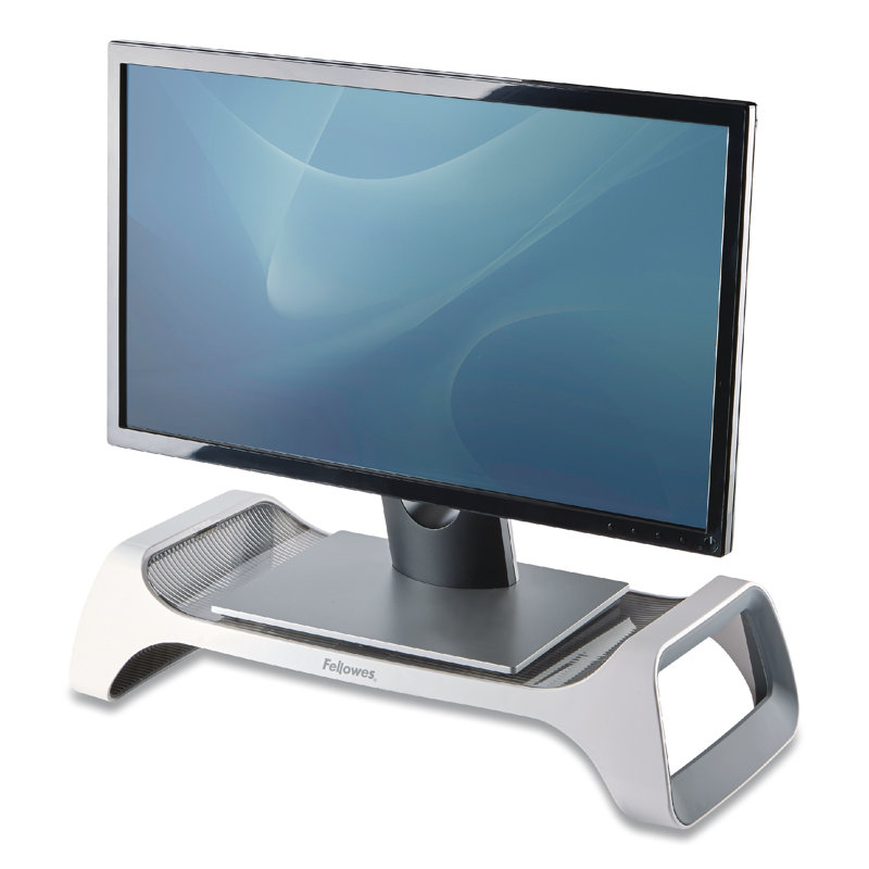 Fellowes® Single Screen Desktop Mount, White/Grey