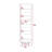 Shoe rack 67" H, five internal Storage Shelves, a mirror, a door, approximate capacity of 10 pairs of shoes