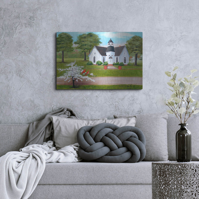 August Grove® St. «Paul's In The Spring» par Arie Reinhardt Taylor, art mural en métal, H 24 po x l 36 po