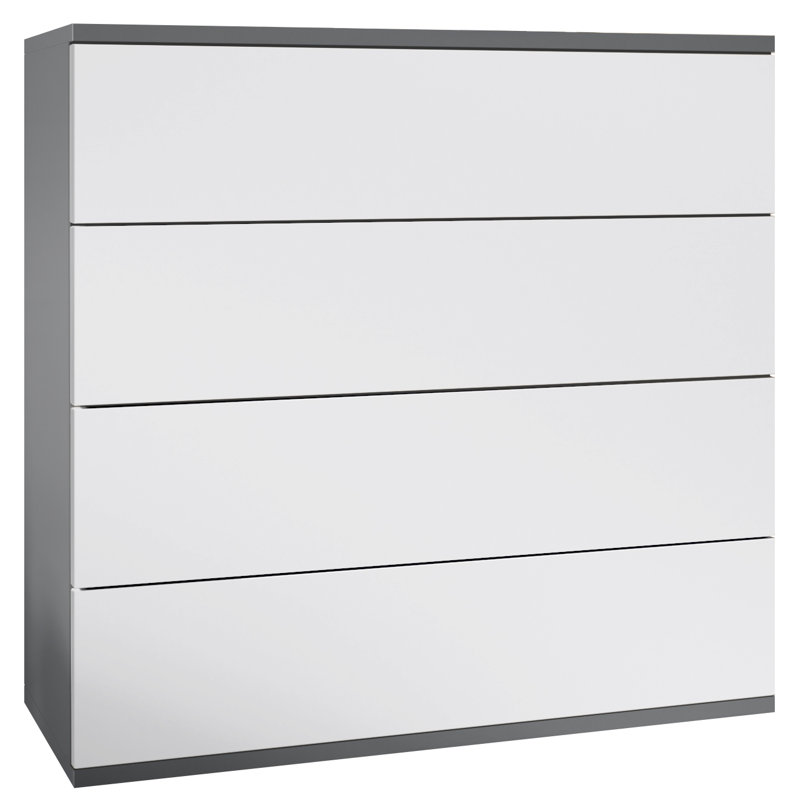 Ayomi Storage Unit Accent Chest, Hanging anthracite/white matt