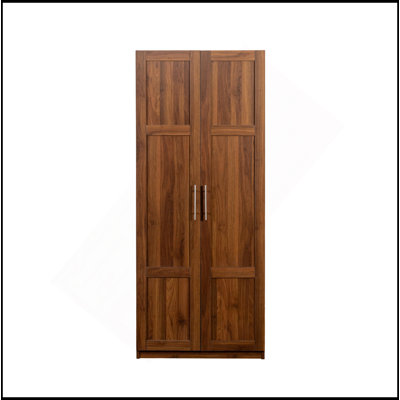 High Wardrobe And Kitchen Cabinet With 2 Doors And 3 Partitions To Separate 4 Storage Spaces
