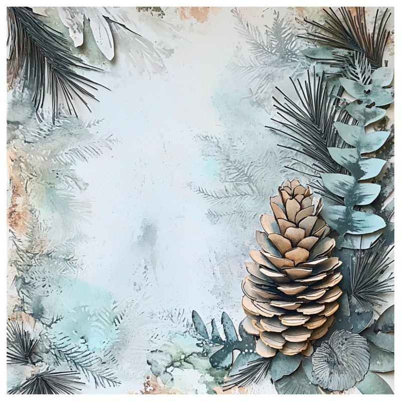 Pinecone Eucalyptus Arrangement Shower Curtains Extra Long, 70in W x 84in H
