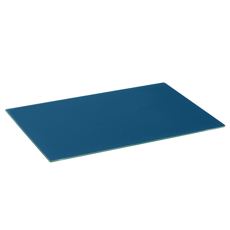 Harbour Housewares - Rectangular Glass Chopping Board, 50cm L x 40cm W, Hague Blue