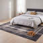 Tapis Uchisar moderne, gris et noir uni vieilli, lavable à la machine, antidérapant, à poils courts, pour intérieur et extérieur, adapté aux animaux domestiques, idéal pour le salon, la chambre, la salle à manger, l'entrée, le corridor ou le bureau.-2064060066