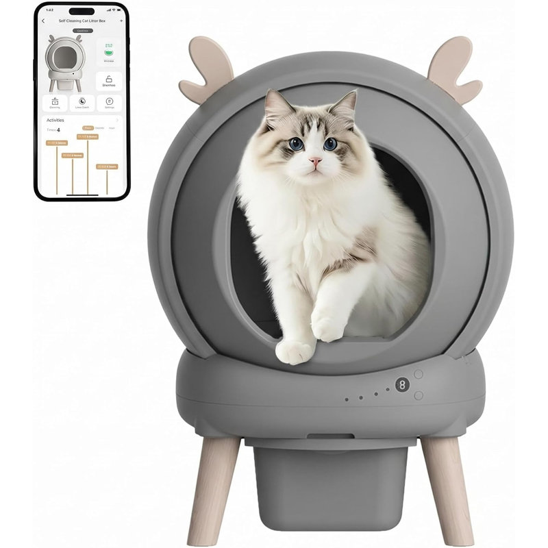 Self-Cleaning Litter Box, Gray