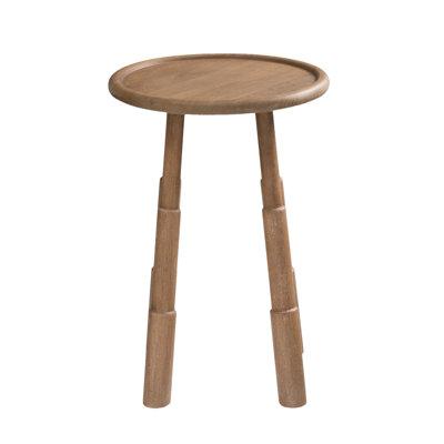 Bali Solid Wood Round Tray Top End Table