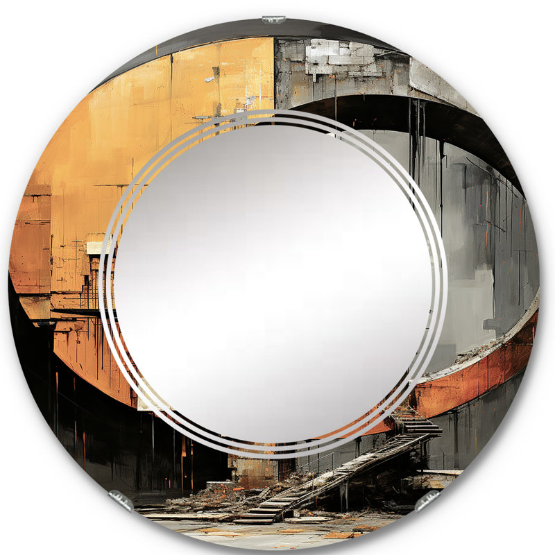 Chemisier - Miroir mural moderne rond, 24 po x 24 po