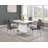 Benae Contemporary Pop-Up-Extendable White Glass Dining Table