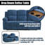 Ensemble de salon Atlow 2 pièces en tissu avec fauteuil inclinable manuel, table rabattable, porte-gobelets et console centrale-87537995