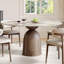 Table de salle à manger ronde moderne avec plateau en pierre frittée de qualité supérieure et pied central robuste en bois massif pour 2 à 6 personnes-1019193407-1019194406-1019110115