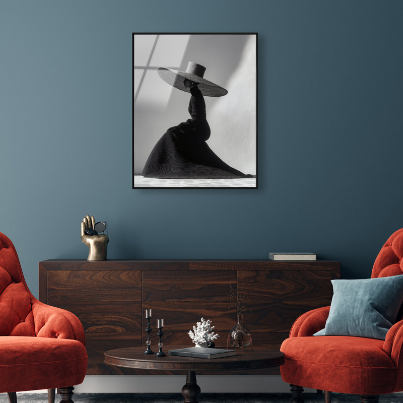 Monumental Modesty I Print, 21"H x 17"W, Black Floater Frame
