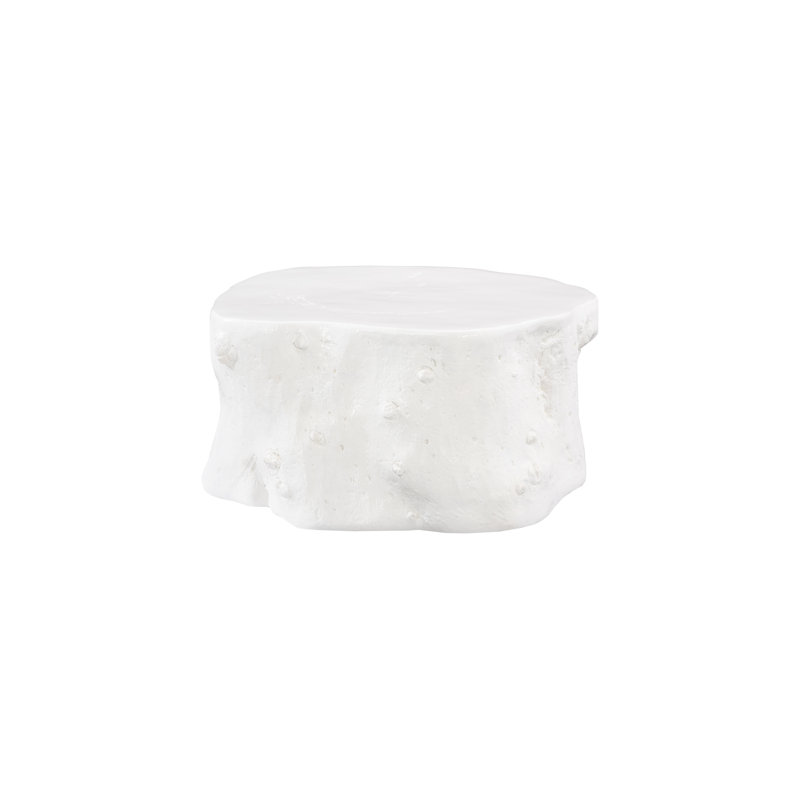 Log Cocktail Table, Gel Coat White