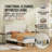 Queen Upholstered Wingback Platform Bed Frame with Vertical Channel Tufted Headboard, No Box Spring Needed, Cream-1911900083-2001620277