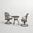 3-Piece Patio Bistro Set with Cushions and 24'' Round Ice Bucket End Table