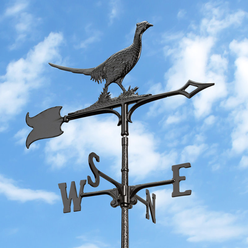 Rooftop 30" Pheasant Weathervane, Black