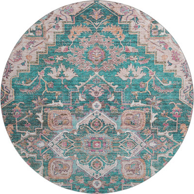 Premium Machine Washable Prisco Emerald Rug