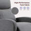Fauteuil inclinable de 26,77 po de largeur, canapé simple ergonomique réglable, siège rembourré épaissi, inclinaison du dossier et des pieds, siège de cinéma maison moderne