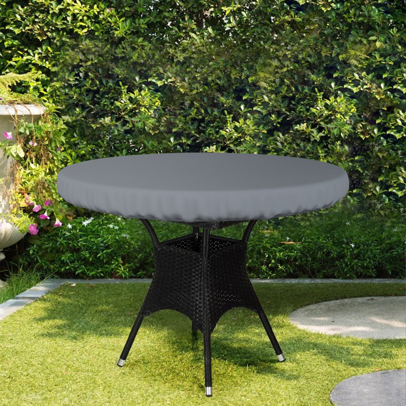 Housse de table ronde polyvalente et robuste Alyah, H 4 po x l 36 po x P 36 po, gris