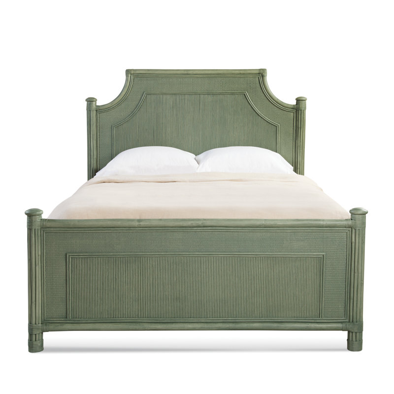 Summer Retreat Rattan Bed, Queen, Mineral