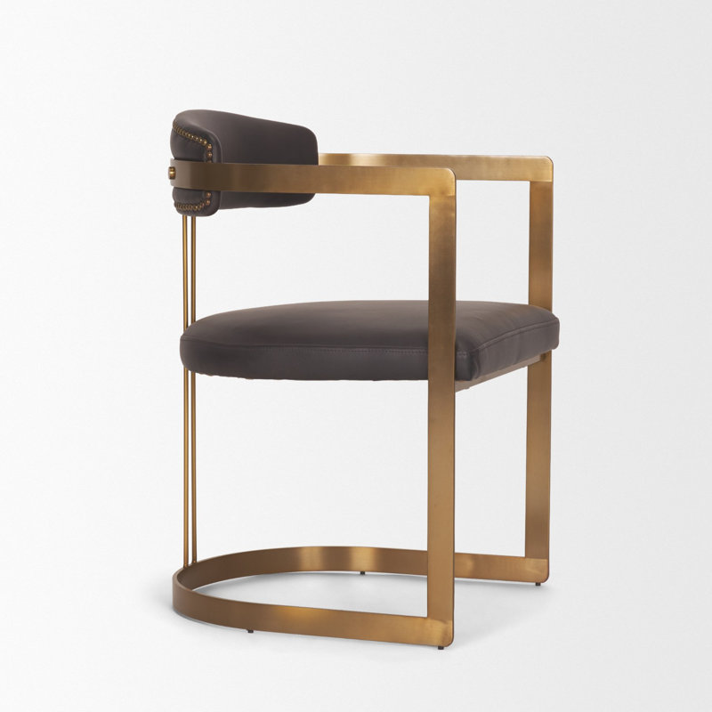 Hoskins I Arm Chair, Charcoal Brown