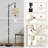  Arc Floor Lamp Starfish Warm Orange Peach Tones Light Tall Modern Standing Lamp LED Adjustable Linen Lampshade 3 Color Temperatures