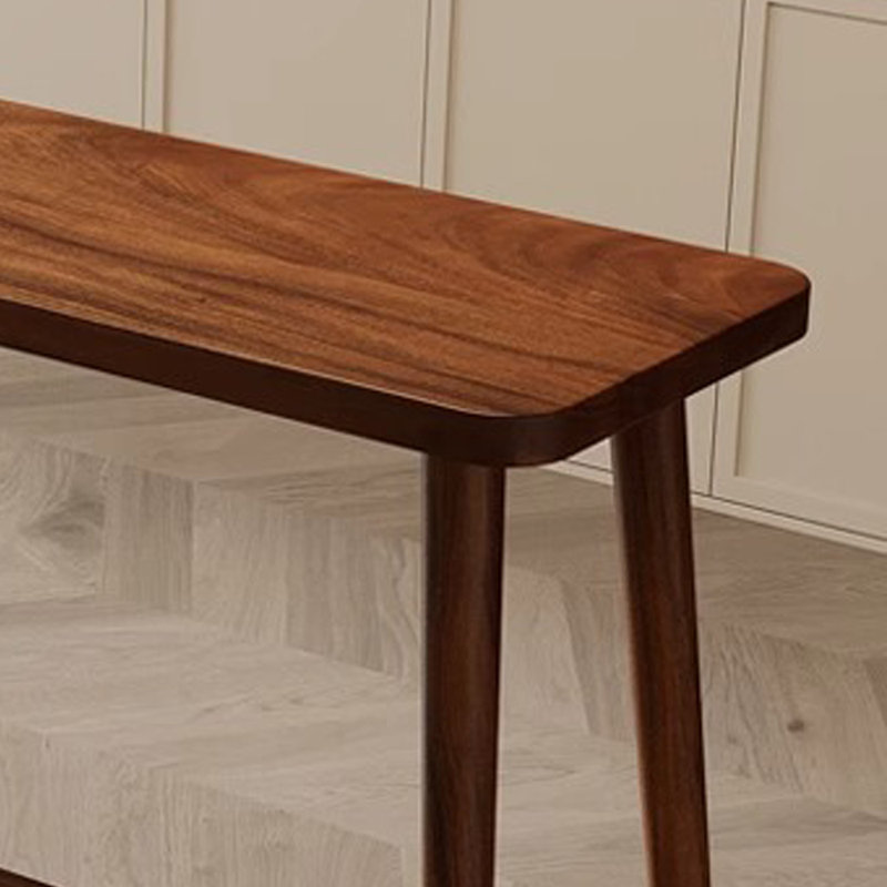 Tables et chaises de bar décontractées en bois massif, 7, H 39,3 po x L 70,8 po x l 17,7 po, Noyer
