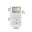 Bureau de coiffeuse 3 en 1, ensemble de coiffeuse avec miroir et 3 tiroirs, petite coiffeuse avec tabouret rembourré et prise de courant, coiffeuse compacte, coiffeuse