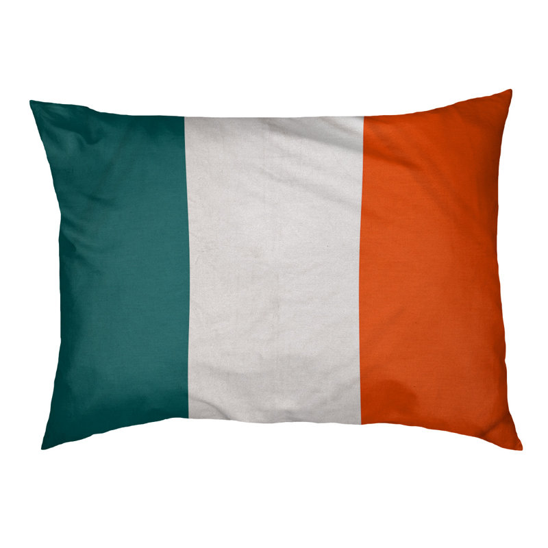 Coussin d'extérieur pour chien Florida Tribe, Grand (l 50 po x P 40 po x H 7 po), Vert / Blanc / Orange