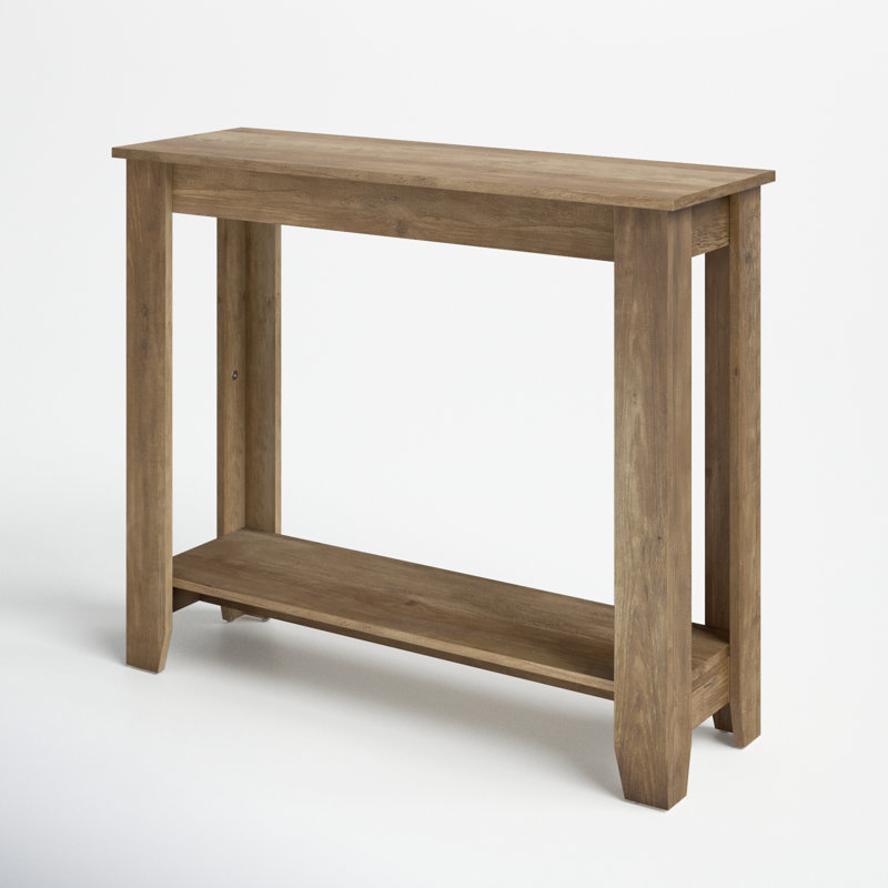 Justine Basilico 35.2'' W Console Table with Shelf, Knotty Oak