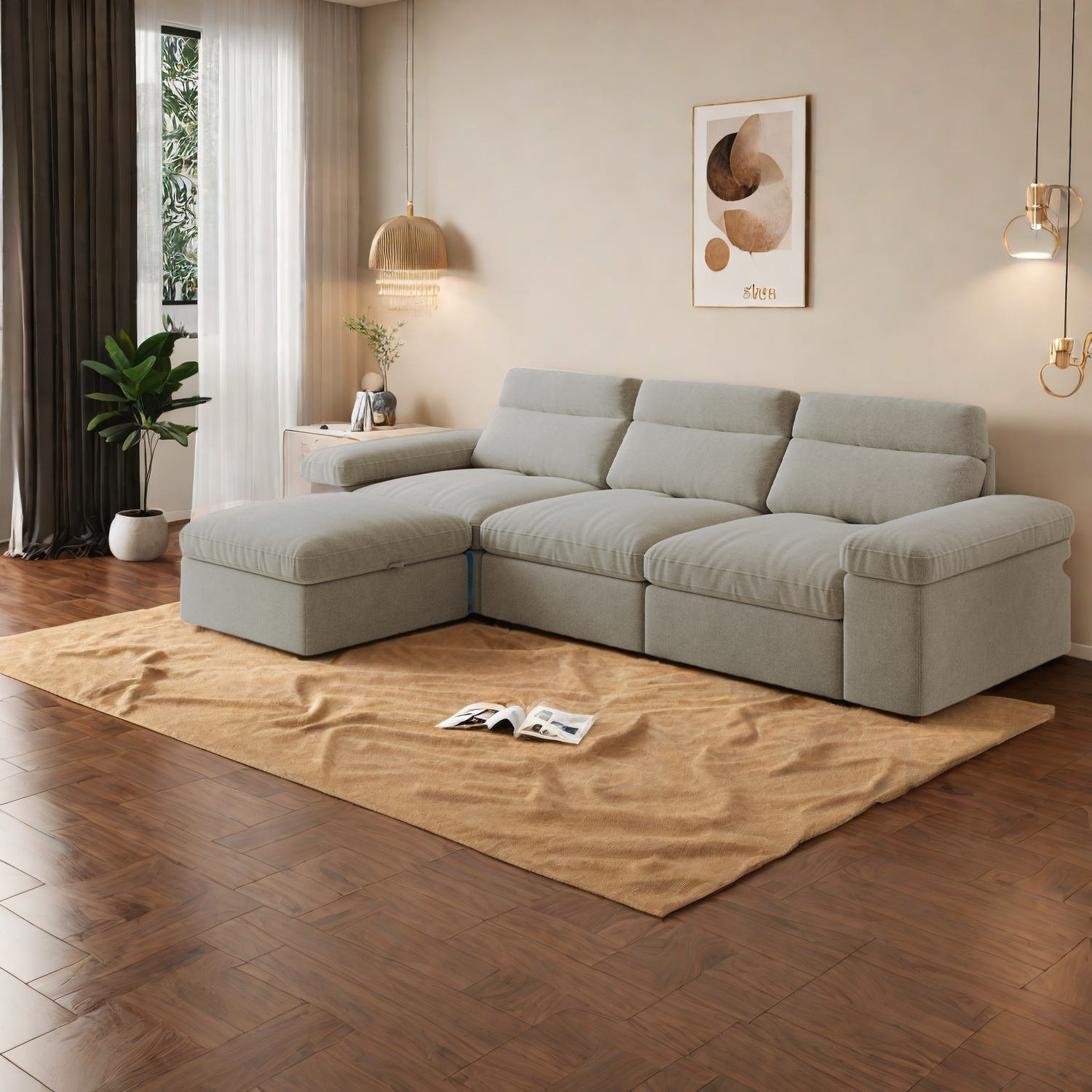 Latitude Run® Soft Modular Sofas, Polyester Blend, Modern Design For ...