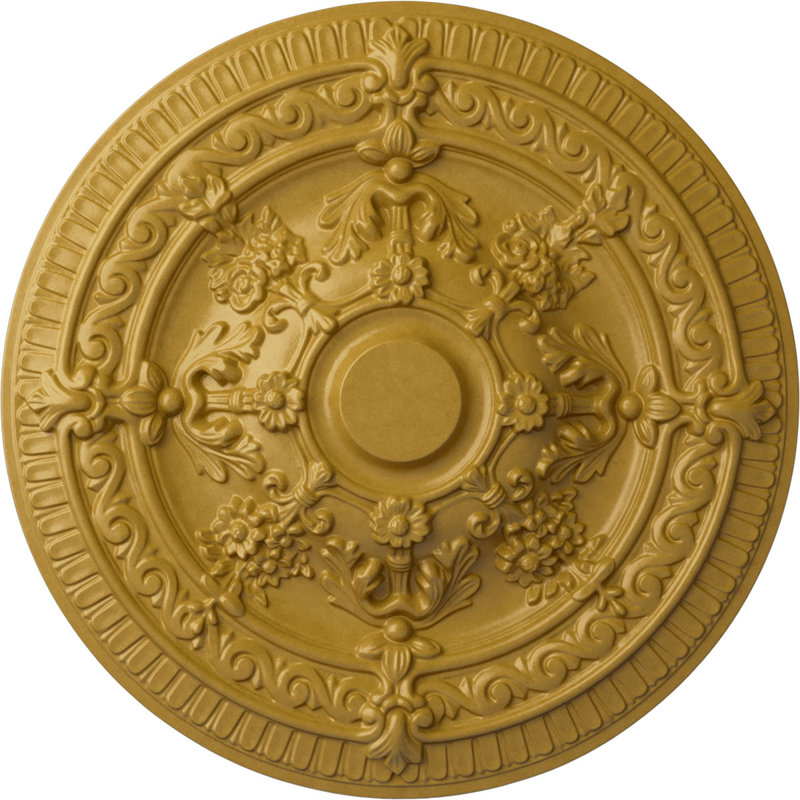 Médaillon de plafond 26 po x P 3 po Vincent (convient aux auvents de 6 po ou moins), Or iridescent