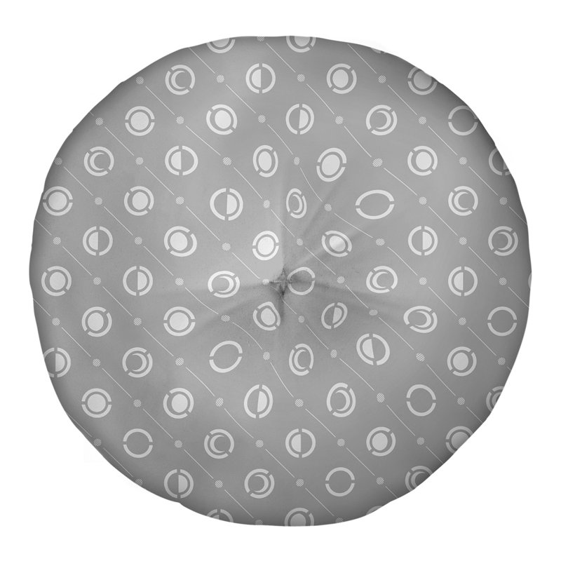 Classic Moon Phases Floor Pillow, 30" x 30", Grey