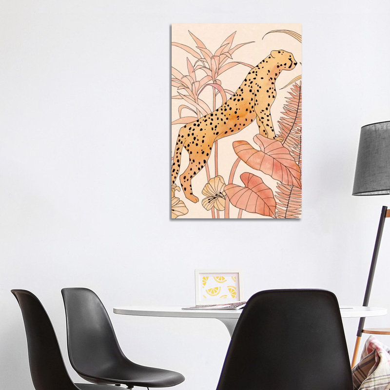 Blush Cheetah II 1 Piece Wrapped Canvas Wall Art, 101.6 cm H x 66.04 cm W x 1.91 cm D