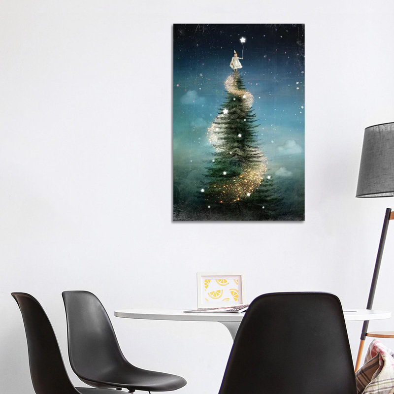 «Royal Sapin» par Catrin Welz-Stein - impression d'art graphique, H 40 po x l 26 po x P 1,5 po, Toile tendue, Pas de tapis