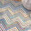 Tapis beige / bleu en laine / coton touffeté à la main Airion-310515939